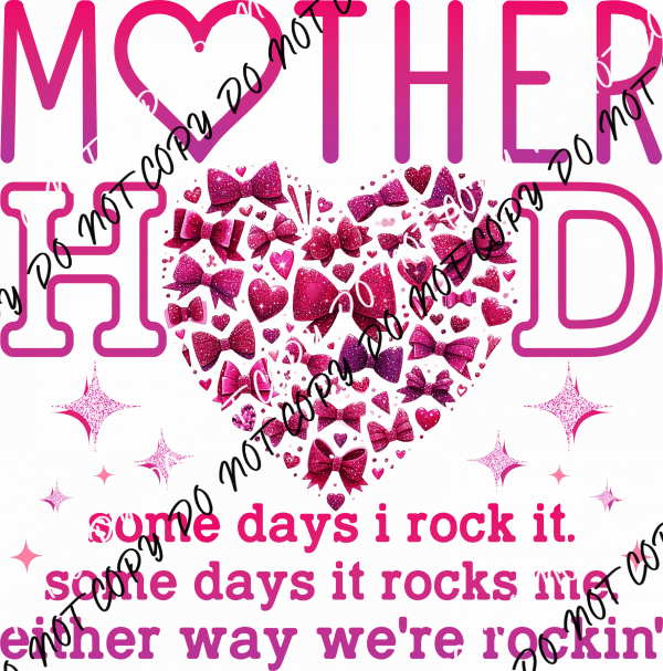 Motherhood Rockin DTF Transfer - We Print U Press DTF Transfers