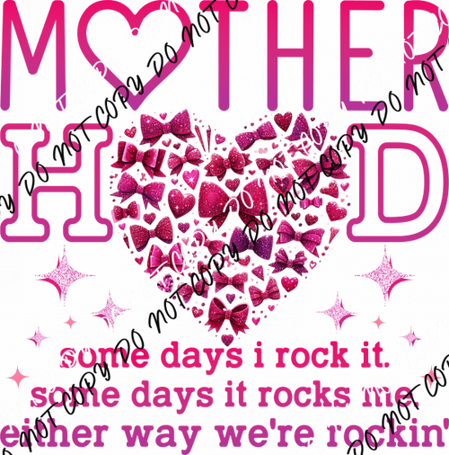 Motherhood Rockin DTF Transfer - We Print U Press DTF Transfers