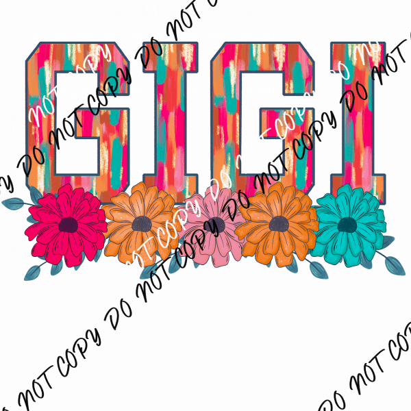 Mothers Day Floral Mom Titles - We Print U Press DTF Transfers