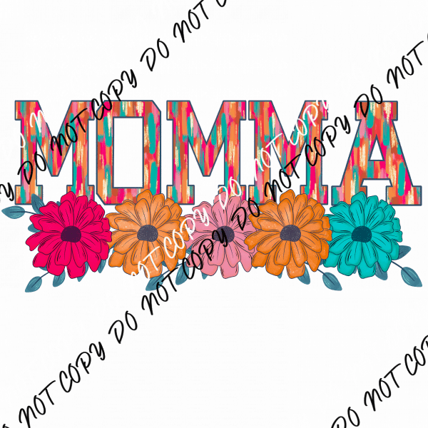 Mothers Day Floral Mom Titles - We Print U Press DTF Transfers