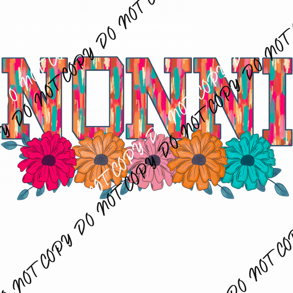 Mothers Day Floral Mom Titles - We Print U Press DTF Transfers