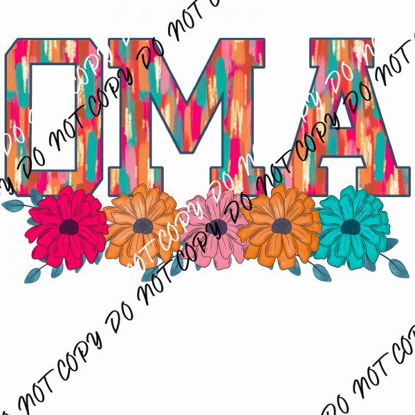 Mothers Day Floral Mom Titles - We Print U Press DTF Transfers