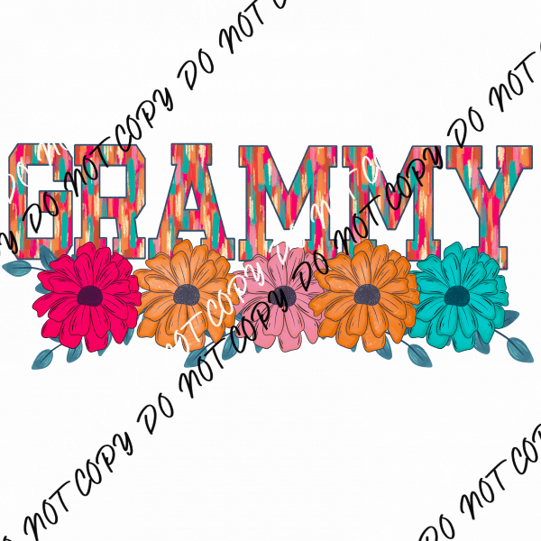 Mothers Day Floral Mom Titles - We Print U Press DTF Transfers