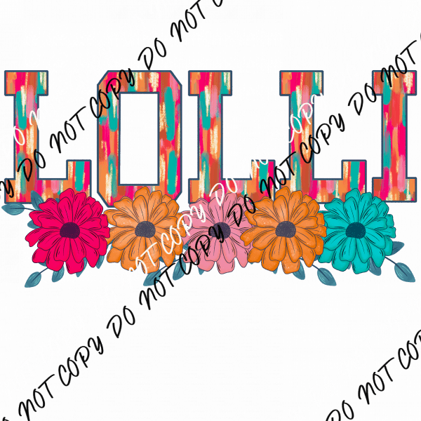 Mothers Day Floral Mom Titles - We Print U Press DTF Transfers