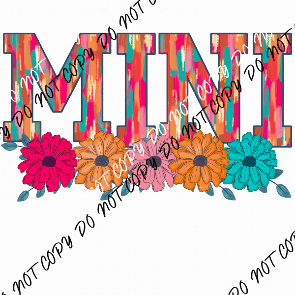 Mothers Day Floral Mom Titles - We Print U Press DTF Transfers