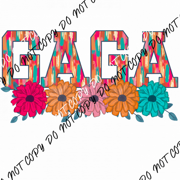 Mothers Day Floral Mom Titles - We Print U Press DTF Transfers