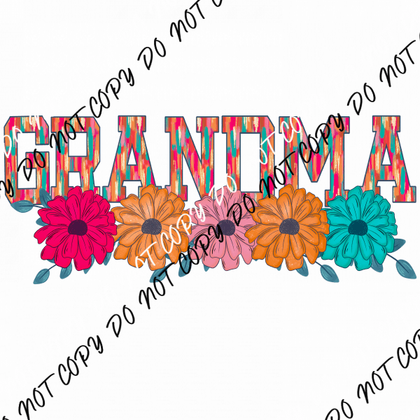 Mothers Day Floral Mom Titles - We Print U Press DTF Transfers