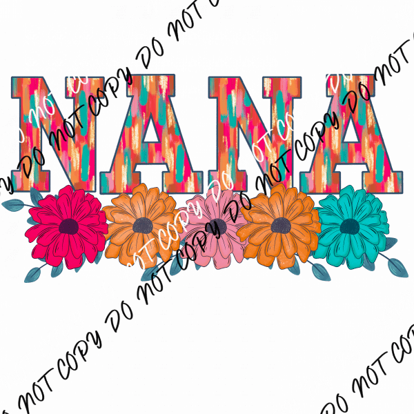 Mothers Day Floral Mom Titles - We Print U Press DTF Transfers