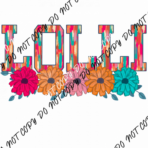 Mothers Day Floral Mom Titles - We Print U Press DTF Transfers