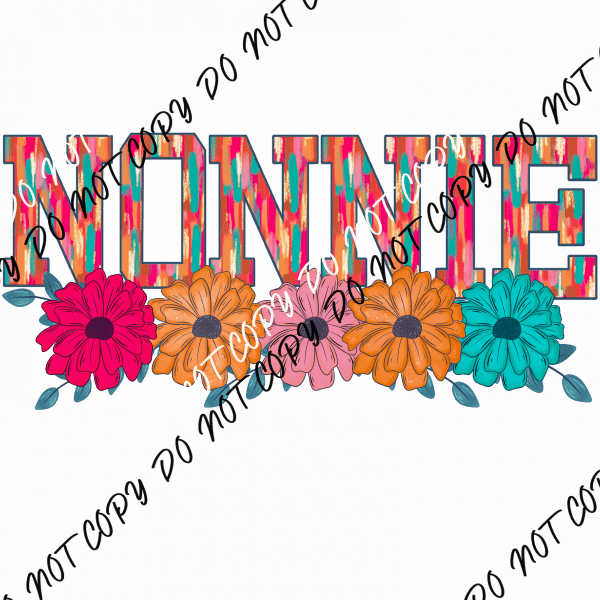 Mothers Day Floral Mom Titles - We Print U Press DTF Transfers