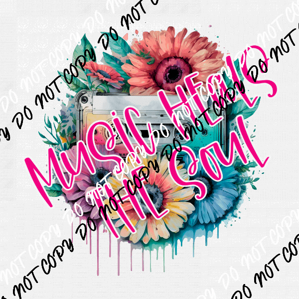 Music Heals the Soul DTF Transfer - We Print U Press DTF Transfers