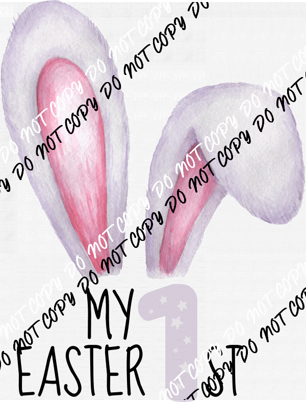 My 1st Easter Pink Watercolor DTF Transfer - We Print U Press DTF Transfers