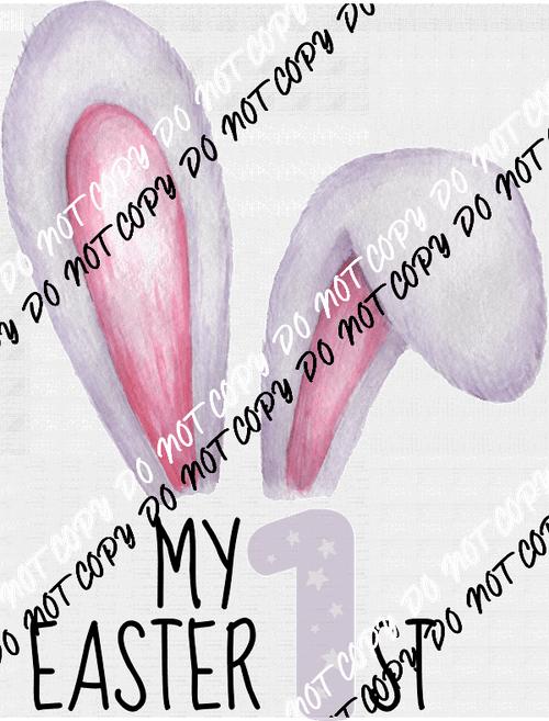 My 1st Easter Pink Watercolor DTF Transfer - We Print U Press DTF Transfers