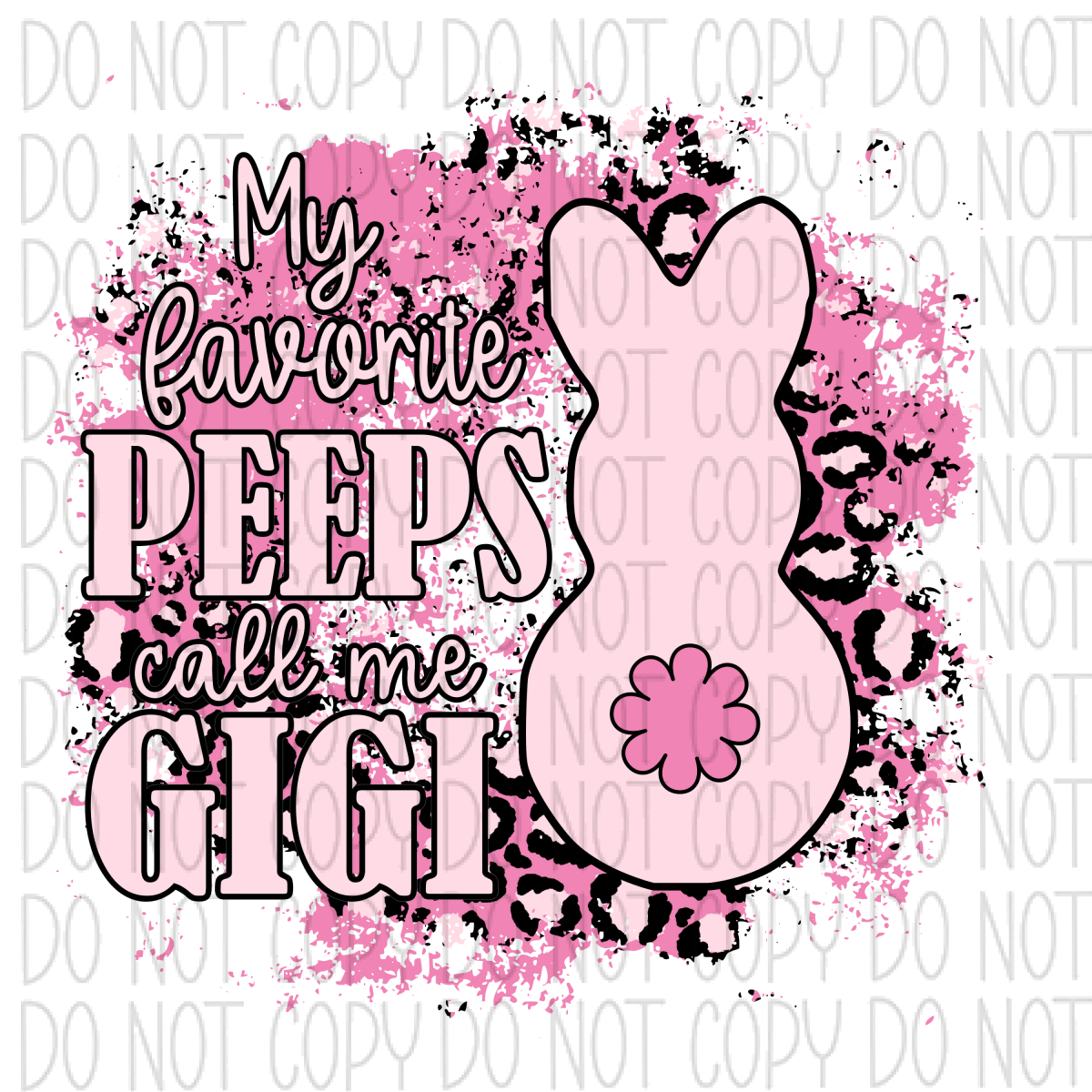 My Favorite Peeps Call Me Tag 1.5X1.5 / Gigi