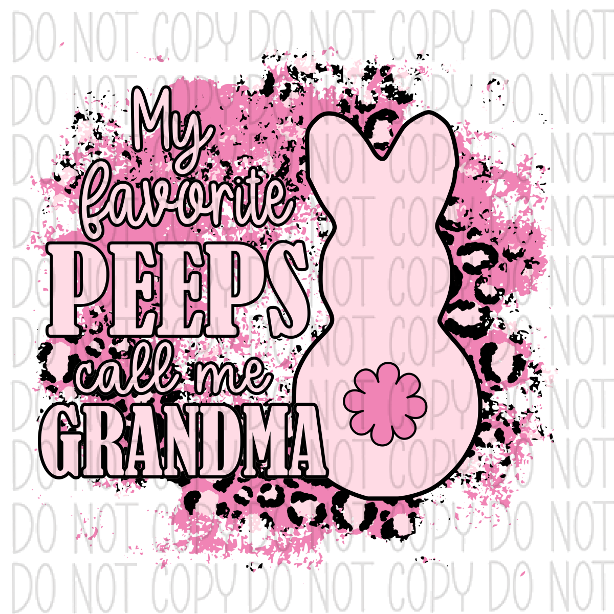 My Favorite Peeps Call Me Tag 1.5X1.5 / Grandma