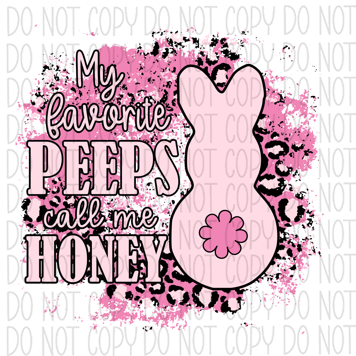 My Favorite Peeps Call Me Tag 1.5X1.5 / Honey