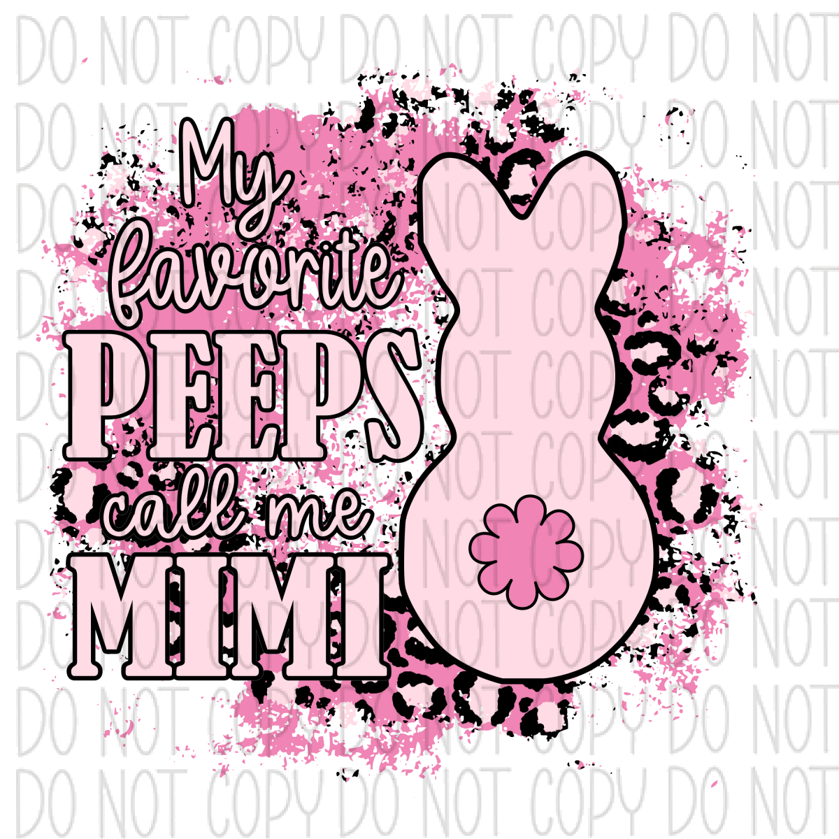 My Favorite Peeps Call Me Tag 1.5X1.5 / Mimi