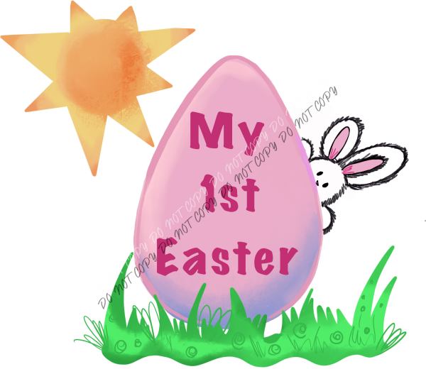 My First Easter Pink DTF Transfer RTP DTF Transfers