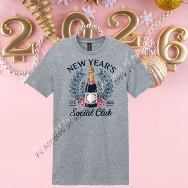 New Year’s Social Club T-Shirt Collection Sport Grey / S Boutique Fashion