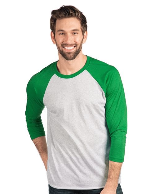 Next Level Triblend Three - Quarter Raglan T-Shirts - We Print U Press DTF Transfers