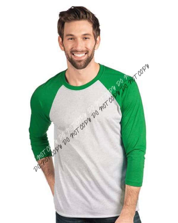 Next Level Triblend Three - Quarter Raglan T-Shirts - We Print U Press DTF Transfers