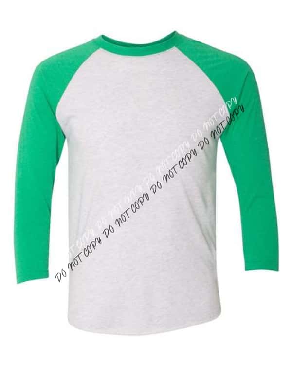 Next Level Triblend Three - Quarter Raglan T-Shirts - We Print U Press DTF Transfers