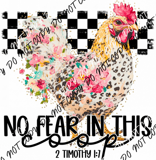 No Fear in This Coop DTF Transfer - We Print U Press DTF Transfers