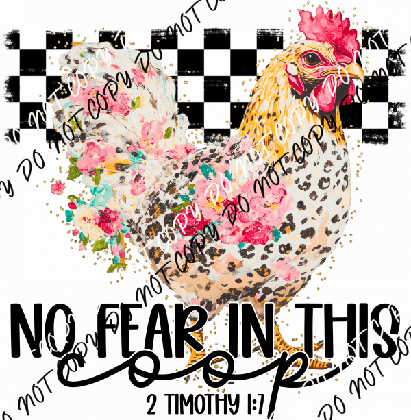 No Fear in This Coop DTF Transfer - We Print U Press DTF Transfers