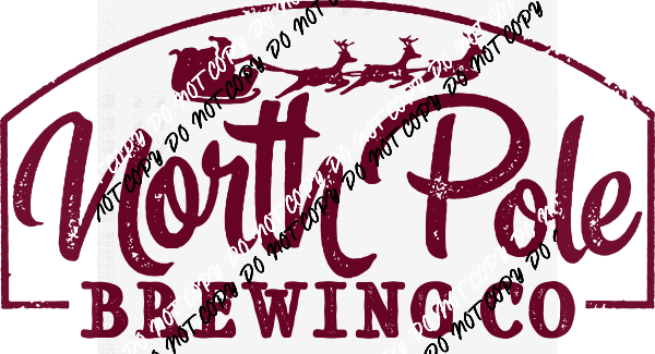 North Pole Brewing Co distressed DTF Transfer - We Print U Press DTF Transfers