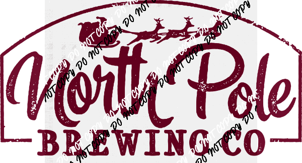 North Pole Brewing Co distressed DTF Transfer - We Print U Press DTF Transfers