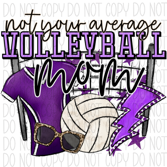 Not Your Average Volleyball Mom Dtf Transfer Transfers