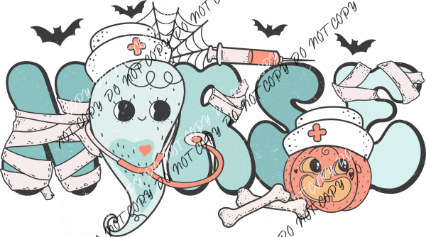 Nurse Halloween Cute Font Dtf Transfer Rtp Transfers