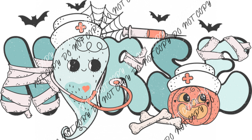 Nurse Halloween Cute Font Dtf Transfer Rtp Transfers