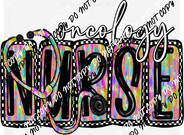 Nurse Medical Titles Stethoscope Design DTF Transfer (See Title Options) - We Print U Press DTF Transfers