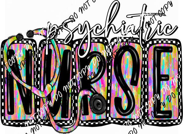 Nurse Medical Titles Stethoscope Design DTF Transfer (See Title Options) - We Print U Press DTF Transfers