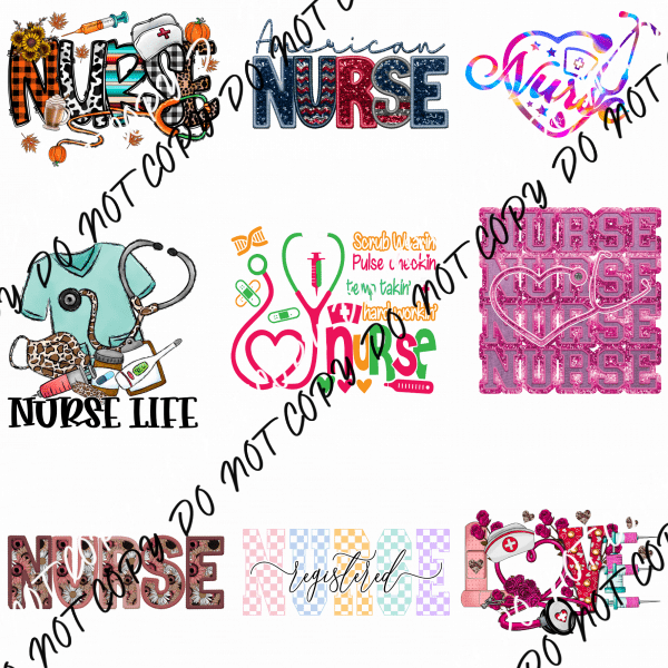 NURSE MINI UV TRANSFER BUNDLE - We Print U Press DTF Transfers
