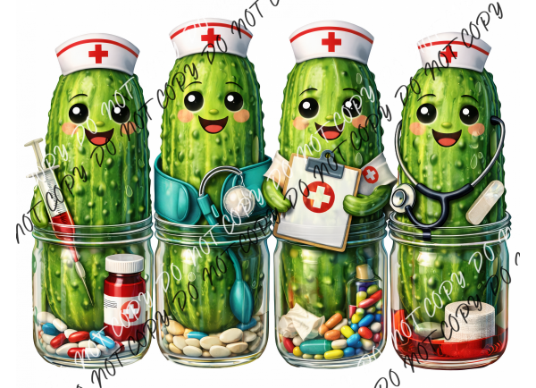 Nurse Pickle Jar Cuties DTF Transfer RTP DTF Transfers