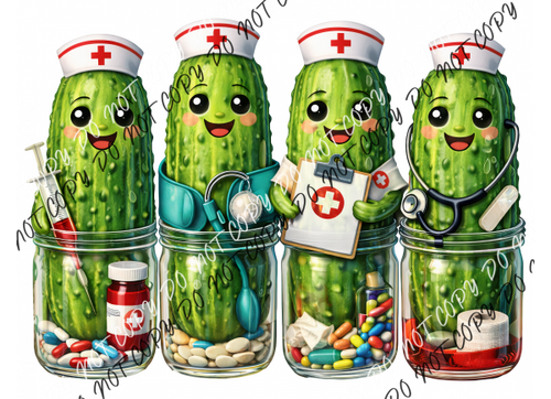 Nurse Pickle Jar Cuties DTF Transfer RTP DTF Transfers