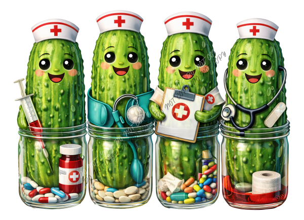 Nurse Pickle Jar Cuties DTF Transfer RTP DTF Transfers