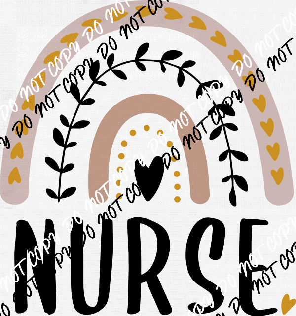 Nurse Rainbow DTF Transfer - We Print U Press DTF Transfers