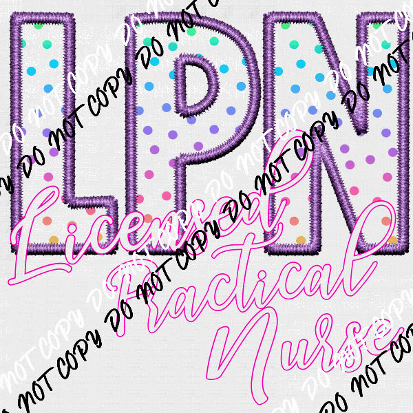 Occupational Faux Embroidery (Choose Occupation) - We Print U Press DTF Transfers