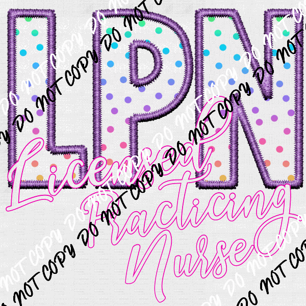 Occupational Faux Embroidery (Choose Occupation) - We Print U Press DTF Transfers