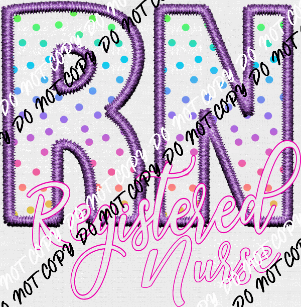 Occupational Faux Embroidery (Choose Occupation) - We Print U Press DTF Transfers