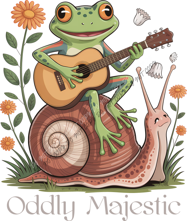 Oddly Majestic Frog and Snail DTF Transfer RTP DTF Transfers