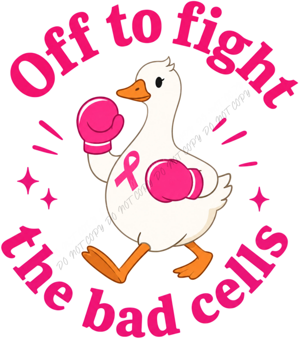 Off To Fight The Bad Cells DTF Transfer - RTP DTF Transfer