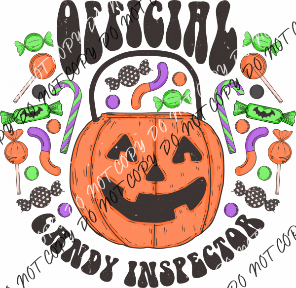 Official Candy Inspector Retro Pumpkin Dtf Transfer