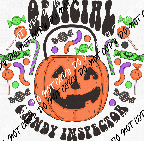 Official Candy Inspector Retro Pumpkin DTF Transfer - We Print U Press DTF Transfers