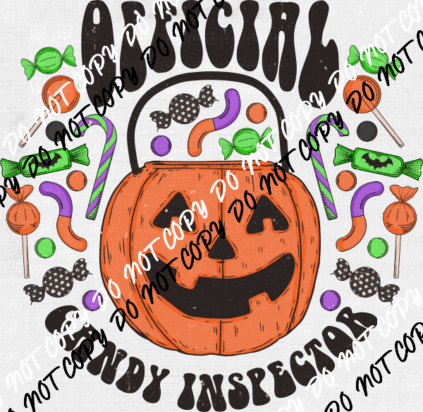 Official Candy Inspector Retro Pumpkin DTF Transfer - We Print U Press DTF Transfers