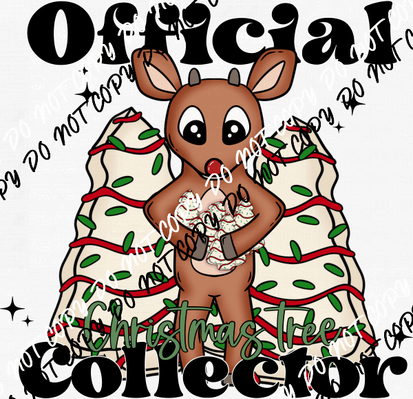 Official Christmas Tree Collector Deer DTF Transfer - We Print U Press DTF Transfers