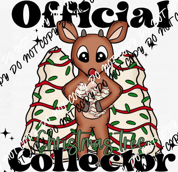 Official Christmas Tree Collector Deer DTF Transfer - We Print U Press DTF Transfers